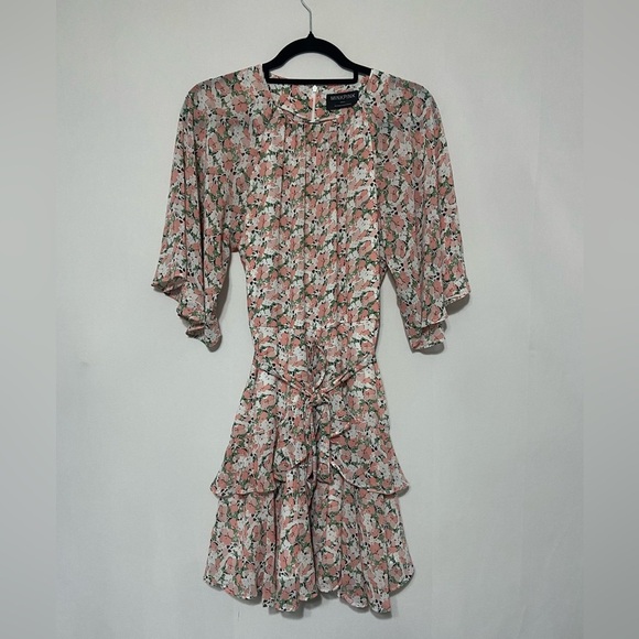 Minkpink floral tiered ruffle mini dress - Picture 1 of 5